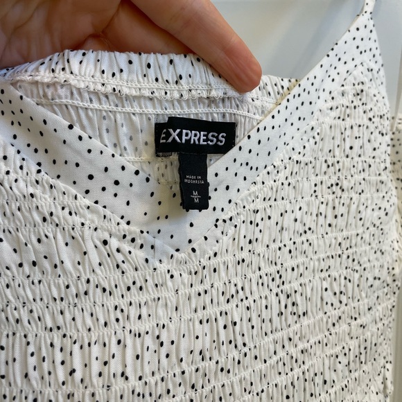 Black and White Polka Dot Express Mini Dress - Picture 2 of 3